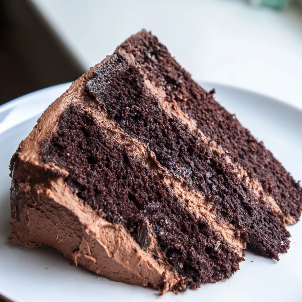 This homemade Devil's Food Cake presents beautifully, with a fluffy, intensely flavored chocolate frosting.