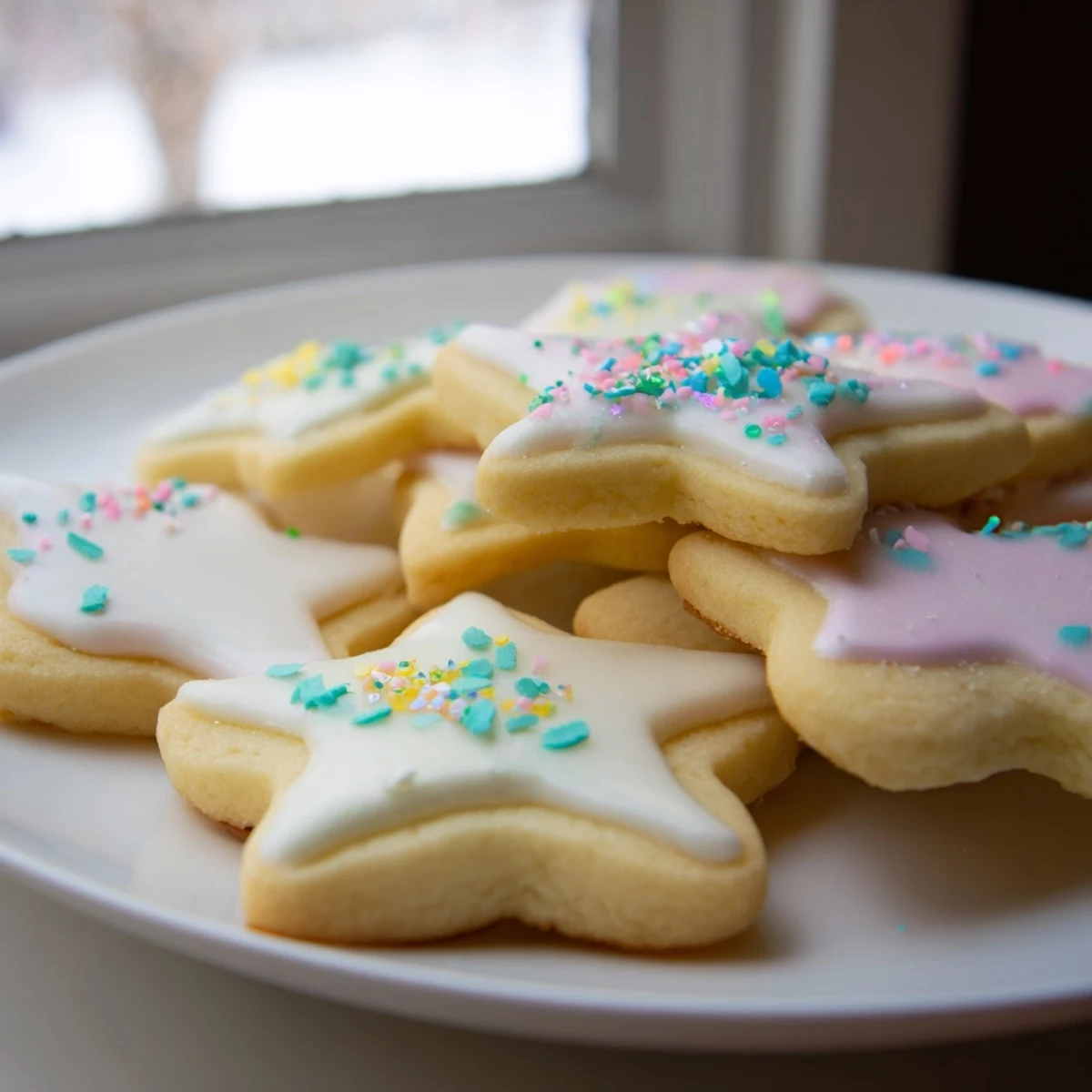 Beautifully decorated sugar cookies with colorful icing and sprinkles, perfect for any celebration.