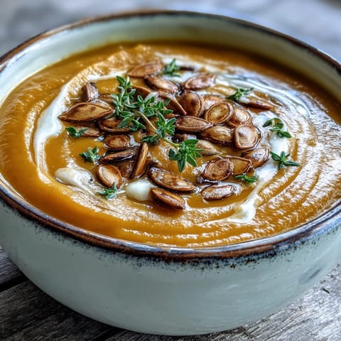 Smooth Roasted Butternut Squash Soup with a swirl of cream, steaming gently in a rustic ceramic bowl on a cozy wooden table.