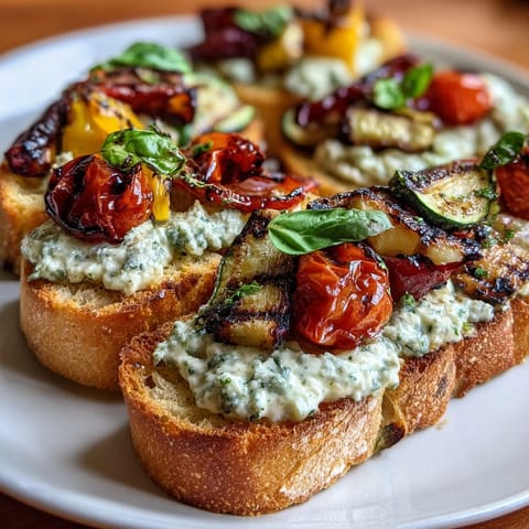 Garlic Butter Crostini Veggies