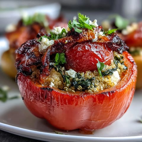 Stuffed Bell Peppers Quinoa Herbs #199