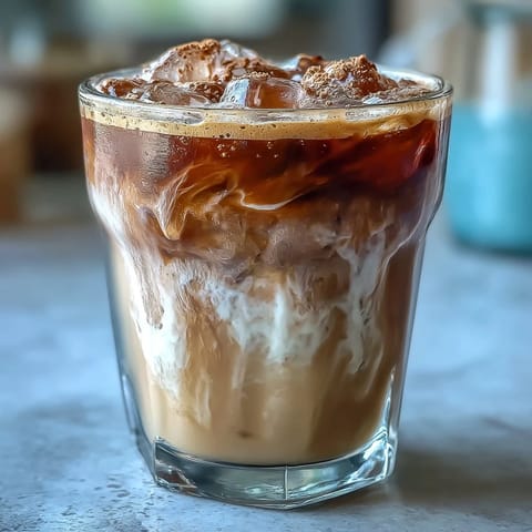 Iced brown sugar oat milk shaken espresso with creamy oat milk and warm cinnamon notes.