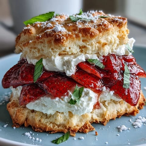Strawberry Basil Shortcake Biscuits