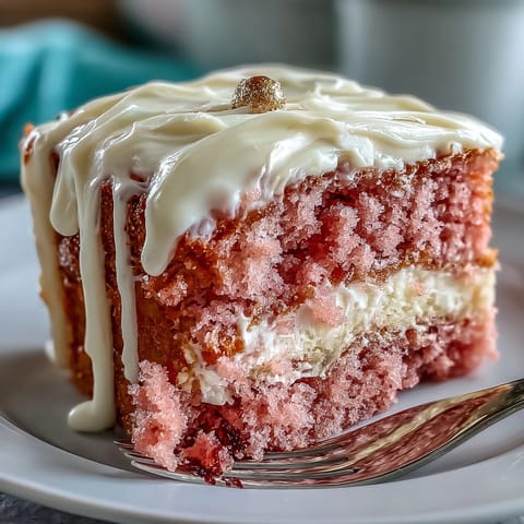 Moist pink Rosé Velvet Cake with luxurious cream cheese frosting, ready to impress.