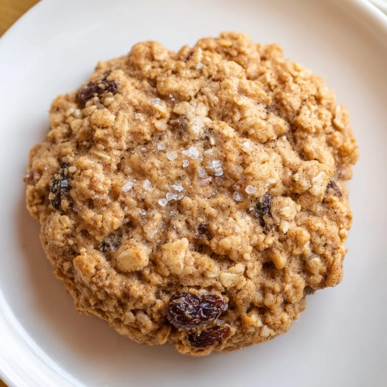 Warm, comforting image: close-up shot of golden Oatmeal Raisin Cookies perfect for a sweet American treat.