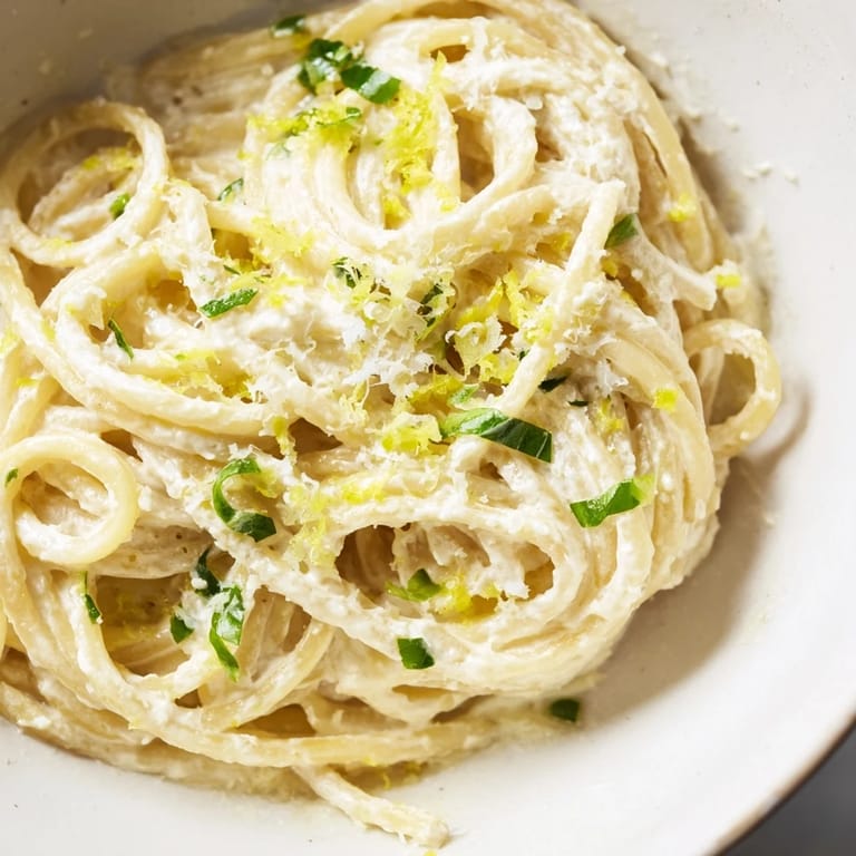 Steaming lemon ricotta pasta served in a shallow dish, with lemon wedges and extra Parmesan for a quick vegetarian meal.