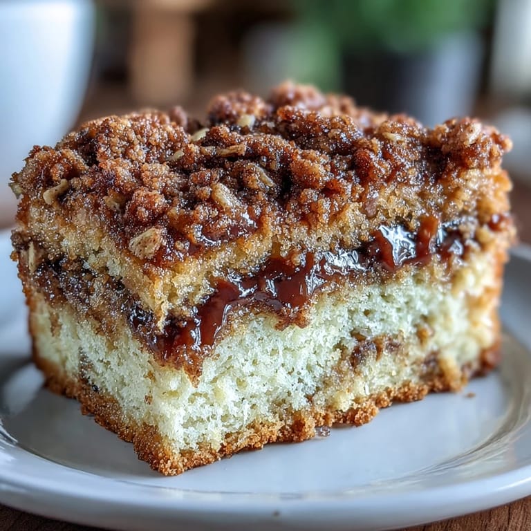 This aromatic cardamom coffee cake features a soft crumb and a sweet, spiced streusel topping.