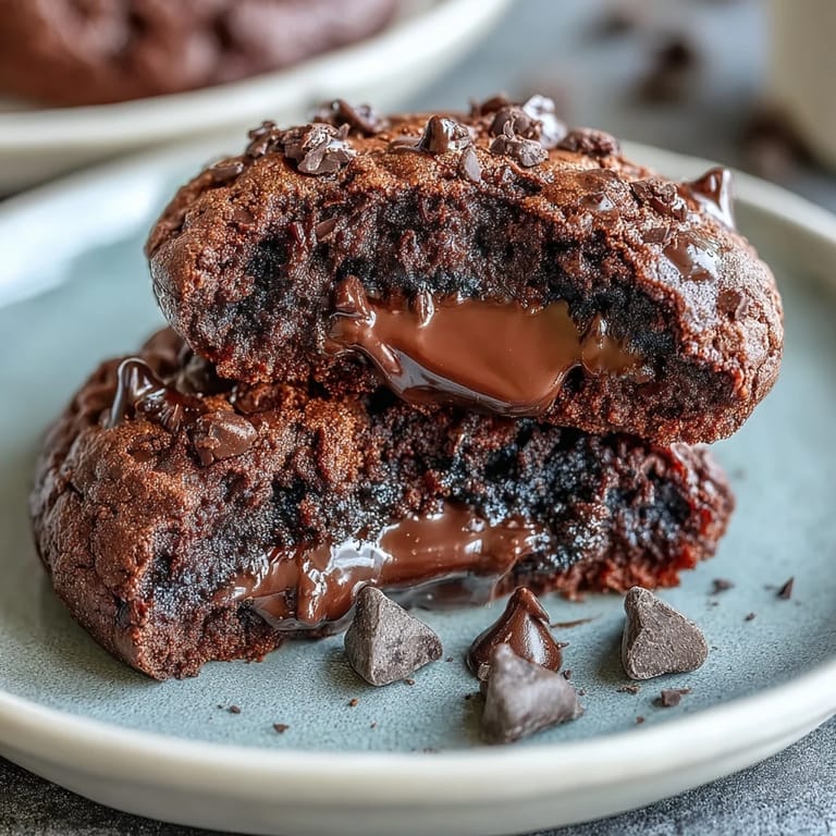 Healthy Double Chocolate Cottage Cheese Protein Cookies: soft, chewy cookies with dark chocolate chunks, perfect for a guilt-free treat.