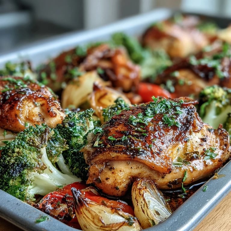 Easy sheet pan meal with tender chicken and vibrant roasted veggies for a nutritious weeknight dinner.