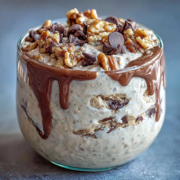 Protein-packed overnight oats blended with Greek yogurt, chia seeds, and a hint of maple syrup for a satisfying morning treat.