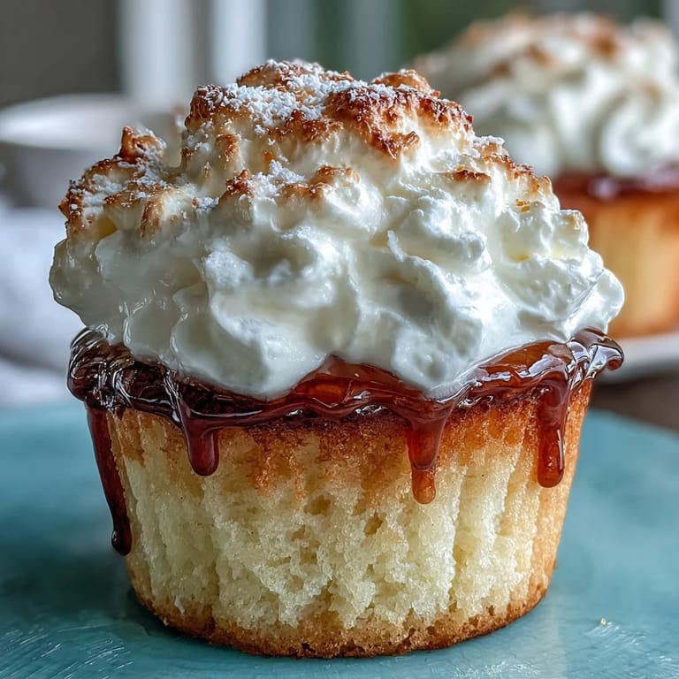 Classic Mexican-inspired Tres Leches Cupcakes with creamy milk soak, vanilla whipped topping, and a sprinkle of cinnamon for a sweet treat.