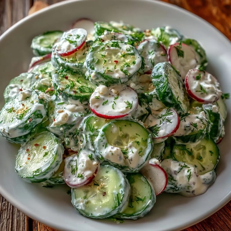 Delicious viral cucumber salad piled high, showcasing refreshing cucumber and savory seasoning topping.
